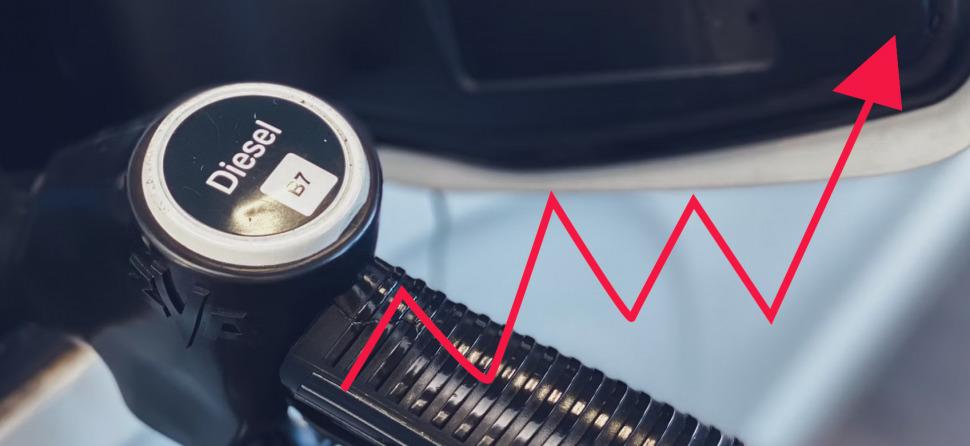 Zapfsäule mit Aufschrift Diesel B7