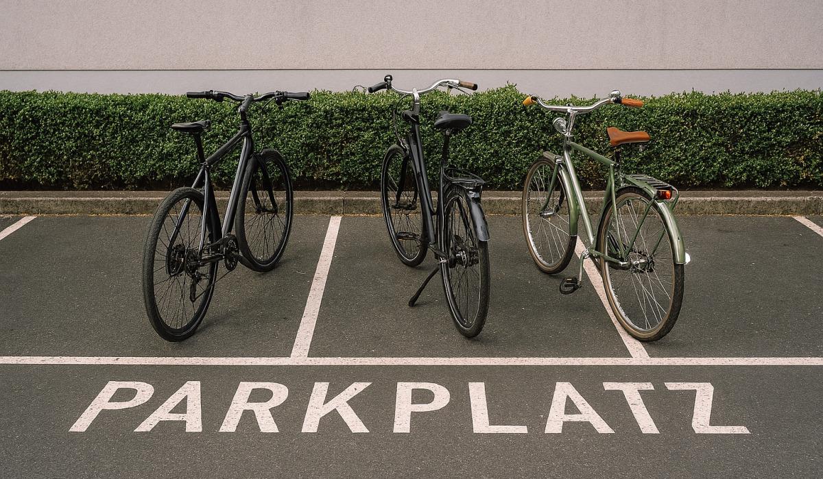 Fahrräder auf PKW-Parkplätzen