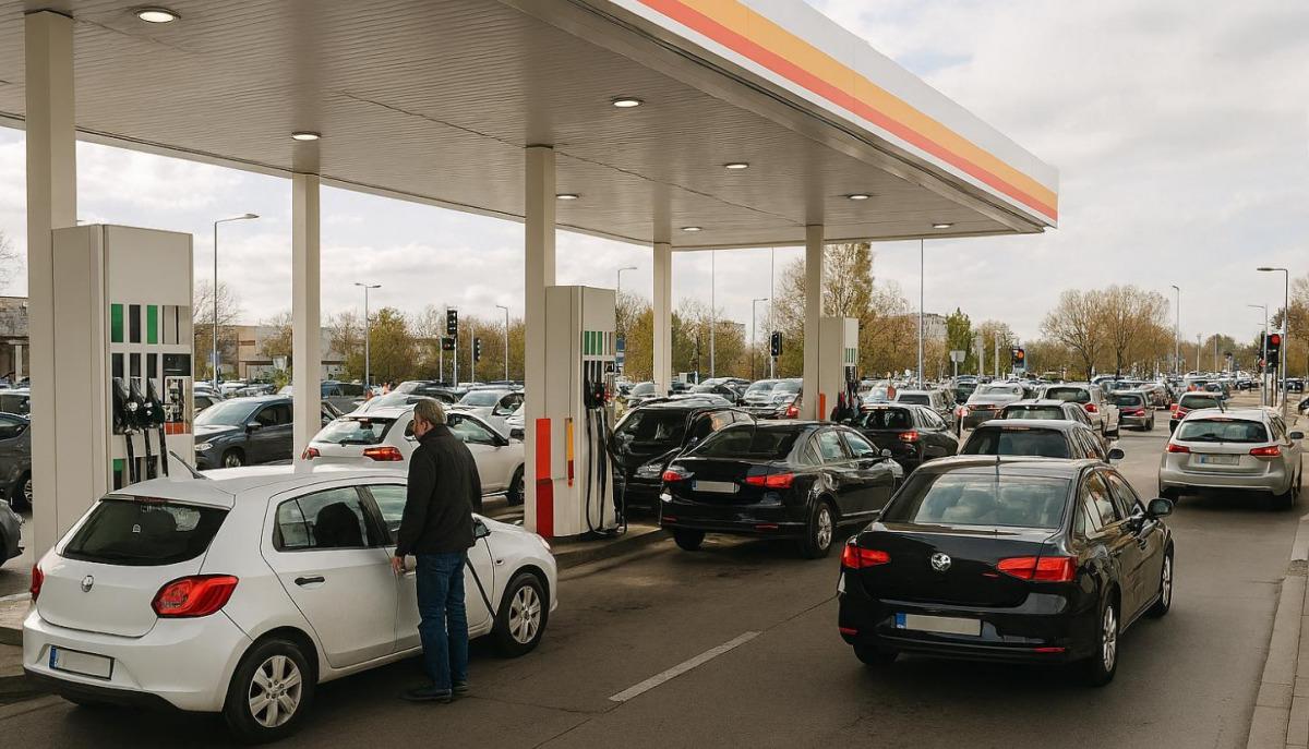 Hochfrequentierte Tankstelle